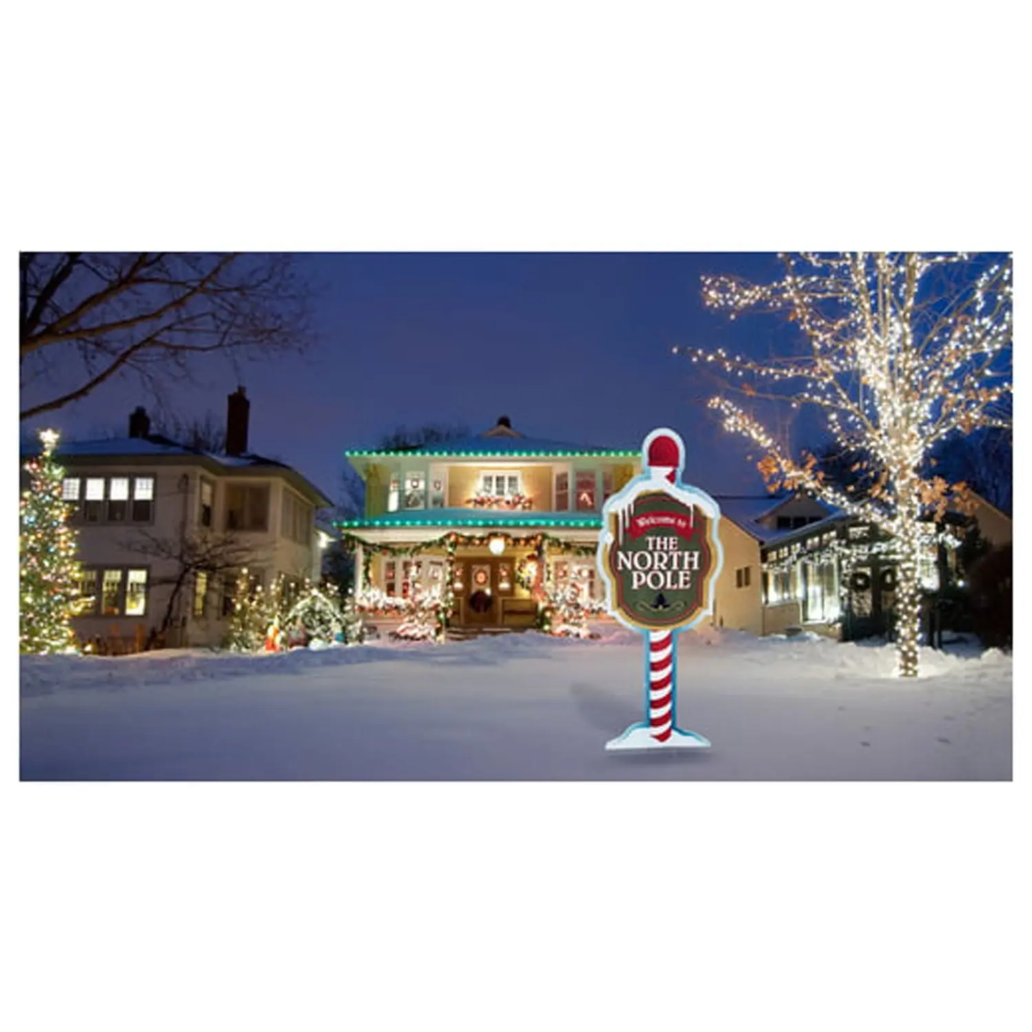Advanced Graphics 46 x 19 in. North Pole Sign Outdoor Yard Sign