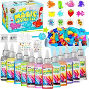2026 Upgraded More Fun Magic Water Elf Toy Kit–Squishies for Kids, 20 Gels & 10 Molds, Magic Gel Water Pets Sensory Toy, Fun DIY Craft Kit, Party Favors, Birthday & Christmas Gifts for Kids Ages 3+