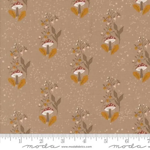 Fabric Moda Mushroom Mushroom Path Frivolity by the Quarter Yard 43193-15