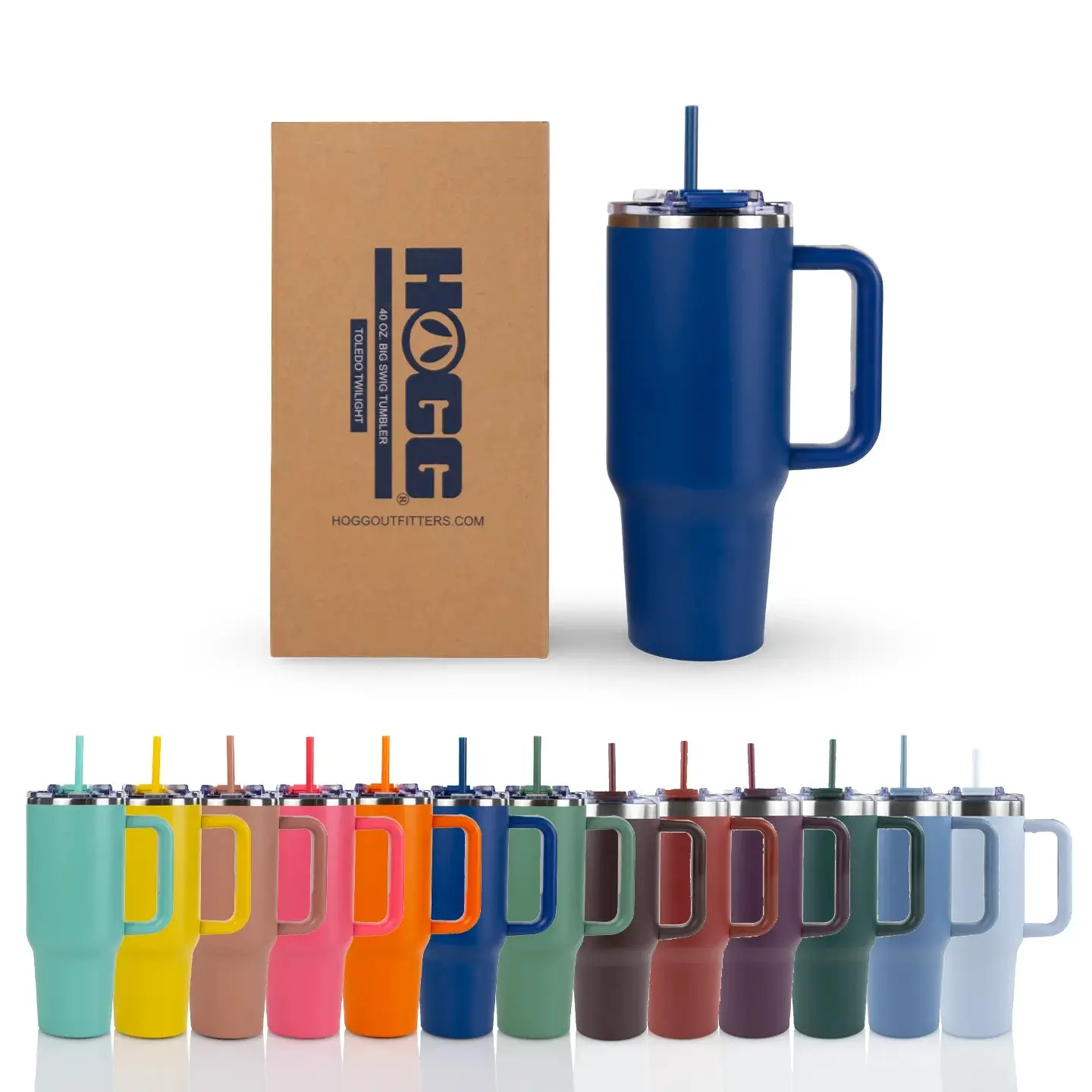40oz Big Swig Handle Tumbler - Special Color Releases - Dual Use Lid - Matching Color Staw Drinkware