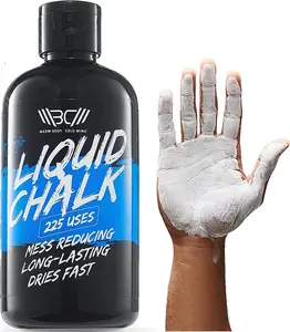 WARM BODY COLD MIND Liquid Chalk for Gym, Weightlifting, Powerlifting, Gymnastics, Cross Training, Climbing, Fast Drying Clean Formula, No Mess, Long-Lasting, Pro Grip Formula, Sweat Resistant, Easy to Apply for Grip Strength