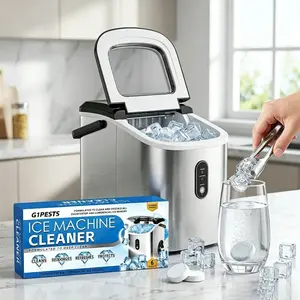 Ice Machine Cleaner Maker Tablets 6-Pack Universal DescalingSolution, Nickel-Safe Scale RemoverCompatible withCountertop & Nugget Ice Makers, Complete Ice MakerCleaning Kit for Home Use