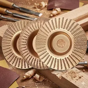 High Precision Carbide Wood Carving Disc for Angle Grinder, 6mm Shaft Rotary Grinding Wheel - Multi-Function Shaping Tool for Wood Cutting, Milling & Sanding, Durable Profiling Disc for Woodworking Tools