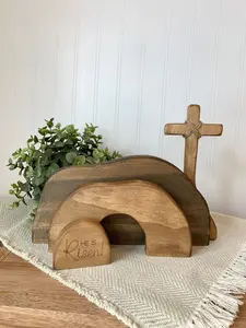 Empty Tomb Display / Empty tomb Easter decor Easter creche Resurrection scene Christian Easter decor He is Risen Jesus Tomb P