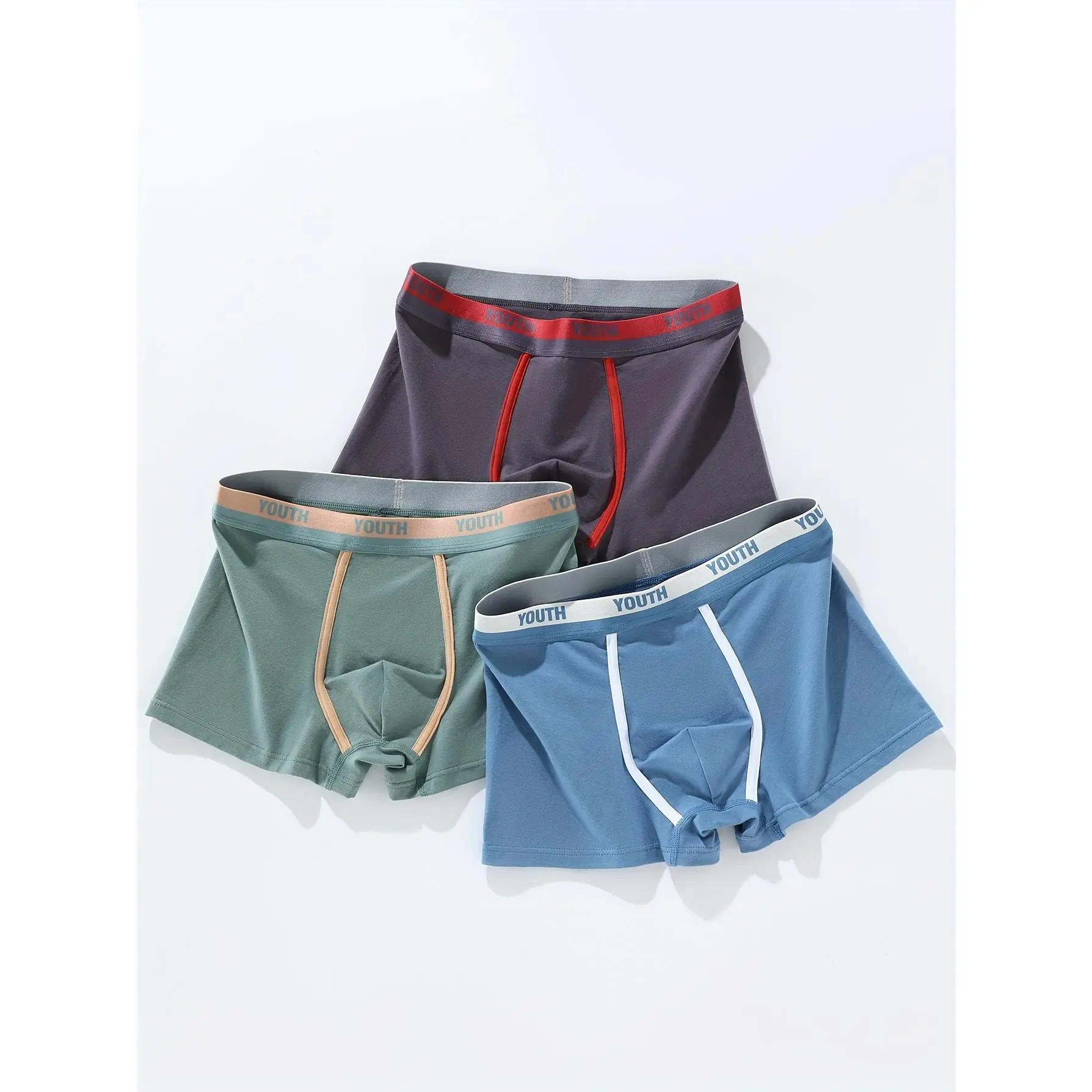 3 Pack Youth Soft Cotton Boxer Briefs - Breathable, High Elasticity, Comfortable Fit for and Teens, All-Season Wear, Breathable Fabric, Comfortable Clothing|   Sporty Underwear|   Stretchable Fabric