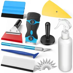 Window Tint Kit, 19 PCS Tint Kit, Professional Window Tinting Tools, Vinyl Wrap Squeegee, Car Wrap Kit with Scrapers, Water Blades Tools for Car Wrapping, Window Tinting