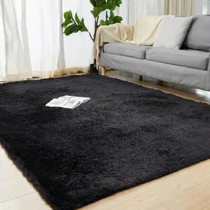 Modern Long Pile Polyester Fiber Shaggy Area Rug, Rectangular Carpet for Living Room & Bedroom, Home Use, Home Decor Rugs, Multiple Sizes Available, Fluffy Area Rug, Super Fluffy Rug
