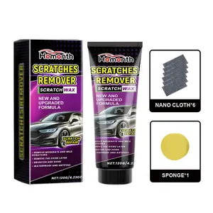 Homonth Car Scratch Repair Cream Set with Nano-Technology Formula for Quick Scratch Removal and Surface Stain Treatment Includes Nano Cloth & Sponge scratch repair wax premium car scratch remover kit auto detailer