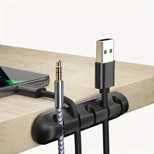 3PCS 5 Slot Cable Clips - Cable Management Kit - Keep Your Cables Organized And Tidy In Home, Office, And Car!
