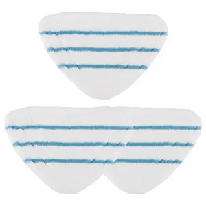 3Pcs Steam Mop Replacement Pads Triangle Washable Cloth Cleaning Floor Microfiber Mop Head Pad Steam Mop Fittings
