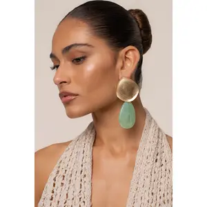 Mint Aris Molten Drop Earrings