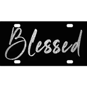 Blessed License Plate, Personalized Front License Plate, Vanity Aluminum License Plate, Car Tag, Metal Car Plate 6 x 12