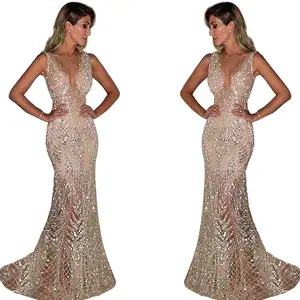 ElegantLongSleeveSequinEveningDressforWomenSpecialOccasionDress