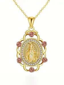 1 PC Retro Style Cubic Zirconia Goddess Necklace Pendant For Women For Wedding Anniversary Party Jewelry Valentine's Day Gift