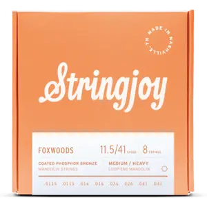 Stringjoy 11.5-41 Medium / Heavy Gauge Foxwoods - Coated Phosphor Bronze Mandolin Strings