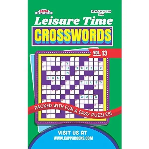USED-Leisure Time Crossword Puzzle Book-Volume 13 by Kappa Books Publishers (Paperback)