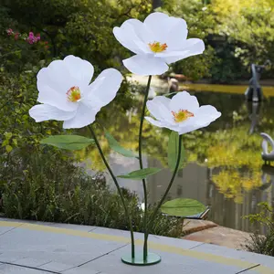 ZEYEXE Giant Flowers,Oversized Artificial Flower with Gradient Petals,Large Paper Floral Decor with Stand for Wedding Backdrops, Event Parties, Photo Booth Props, Home Decoration