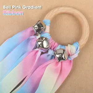 Colorful Ribbon Toy, 1 Count Wooden Ribbon Toy, Handheld Visual Sensory Toy for Children, Educational Hand Kite Birthday Gift for Kids