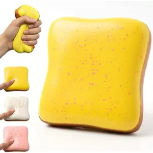 Slow Rising Squishy Butter Bread Squishy, Sensory Fidget Toys for Adults & Teens ADHD Anxiety Relief, Realistic Bread Squishies with Butter Scent, Fun Party Favors & Stocking Stuffers Gift (Yellow)