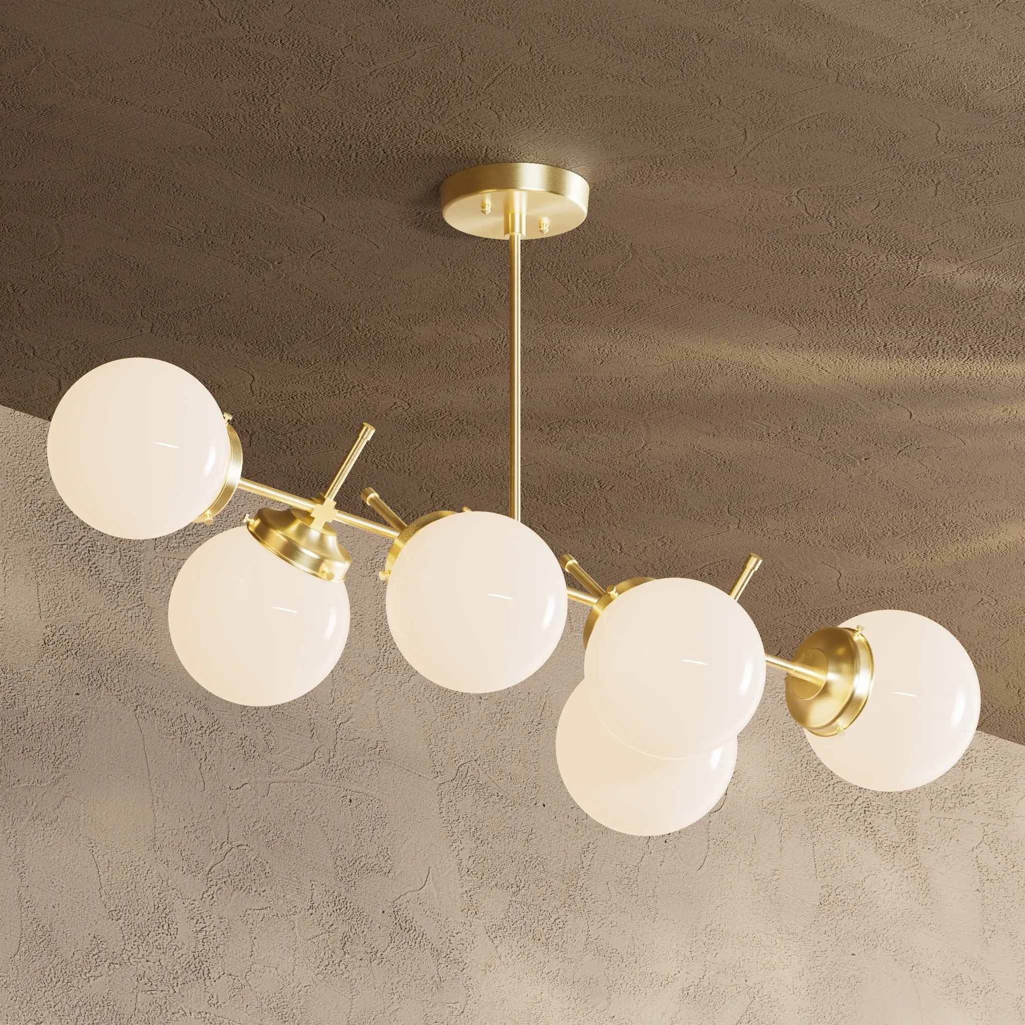 Austin - 6" Glass Globe 6 Light Linear Chandelier