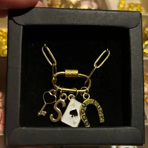 Lucky spade initial charm necklace