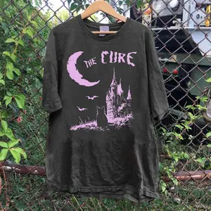 The Cure Cat Halloween Vintage Shirt, The Cure 90s Alt Indie Rock Merch, Alt Rock Music Gift band tee, The Cure Unisex Shirt