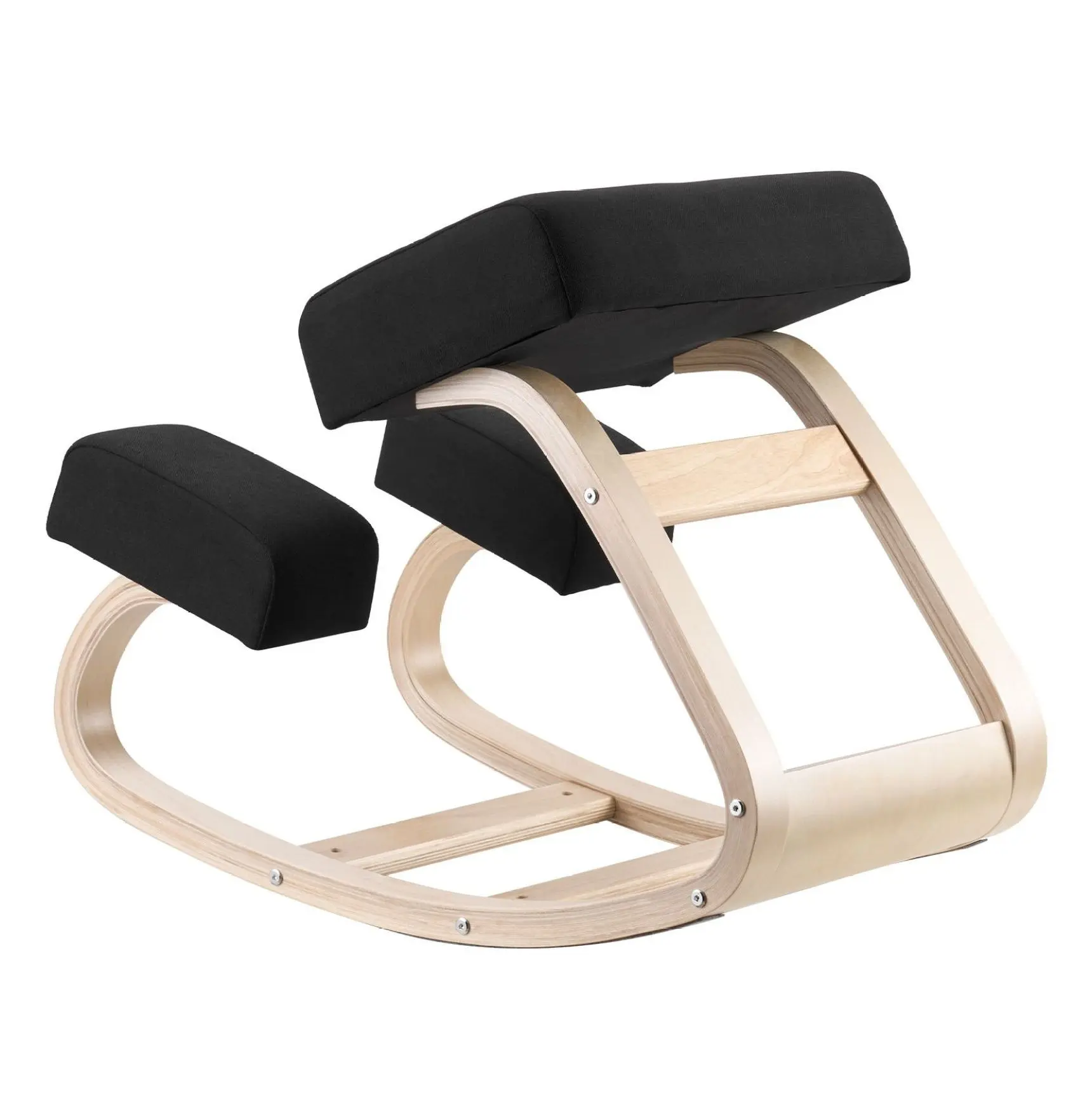 Ergonomic Kneeling Chair, Wooden Posture Chair with Cushions - Adjustable Height, Back & Neck Pain Relief - Home & Office Use Default
