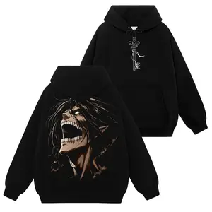 [Shinobi Shop] Eren Yeager - Attack On Titan #41 Hoodie T-Shirt Sweatshirt, Retro Vintage Unisex Graphic 90s Cotton, Gift For Wibu, Anime Manga Y2K Streetwear