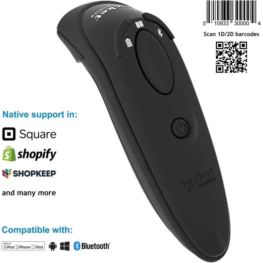 Socket Mobile DuraScan D740 Universal Barcode Scanner Black CX37602412
