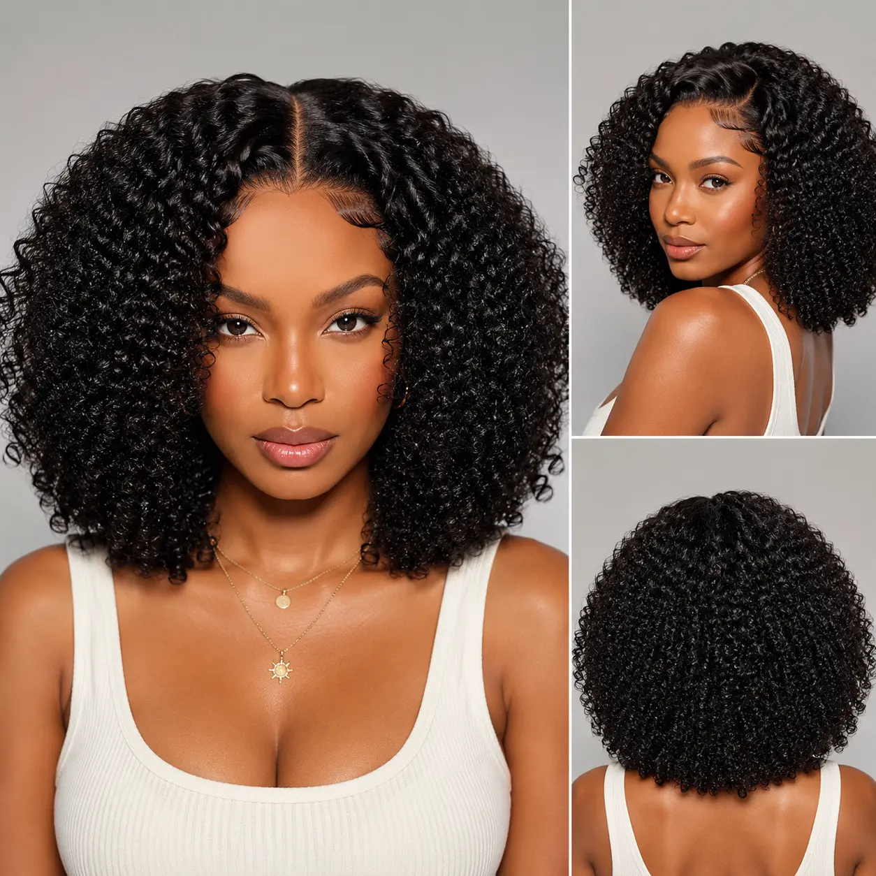 5x5 Afro Kinky Curly Glueless Wig  Bleached Knots  Wig Pre Cut HD Lace Front Wig  Human Hair Wigs For Women Lace Closure Wig Lace Knotless Wig