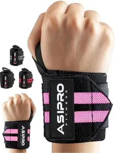 Wrist Wraps for Weightlifting 18" Wrist Straps for Weightlifting Weight Lifting Wrist Wraps for Men & Women, Muñequeras para Gym Wrist Support for Working Out, Gym Wrist Wraps for Powerlifting
