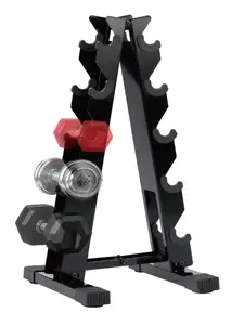 Compact Dumbbell Rack A-Frame Design for Home Gyms Space-Saving Stand Holds Multiple Weights