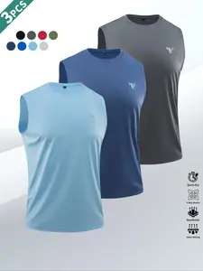 Men's Cow Head Print Sports Tank Top, Breathable Quick Drying Sleeveless Gym Tops for Gym Workout Running Cycling Fishing, Casual Sportswear for Summer, Tight Sports Vest, Sleeveless Sports Vest, Sports Fitness Vest, Casual Sporty Vest, Clothing