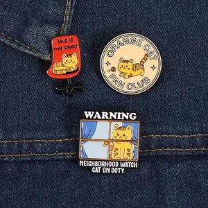 Orange Cat Series Broch - Exquisite pin, suitable for decorating backpacks and clothing, suitable for daily wear by men and women, exquisite gift, perfect for giving to family and friends as gifts