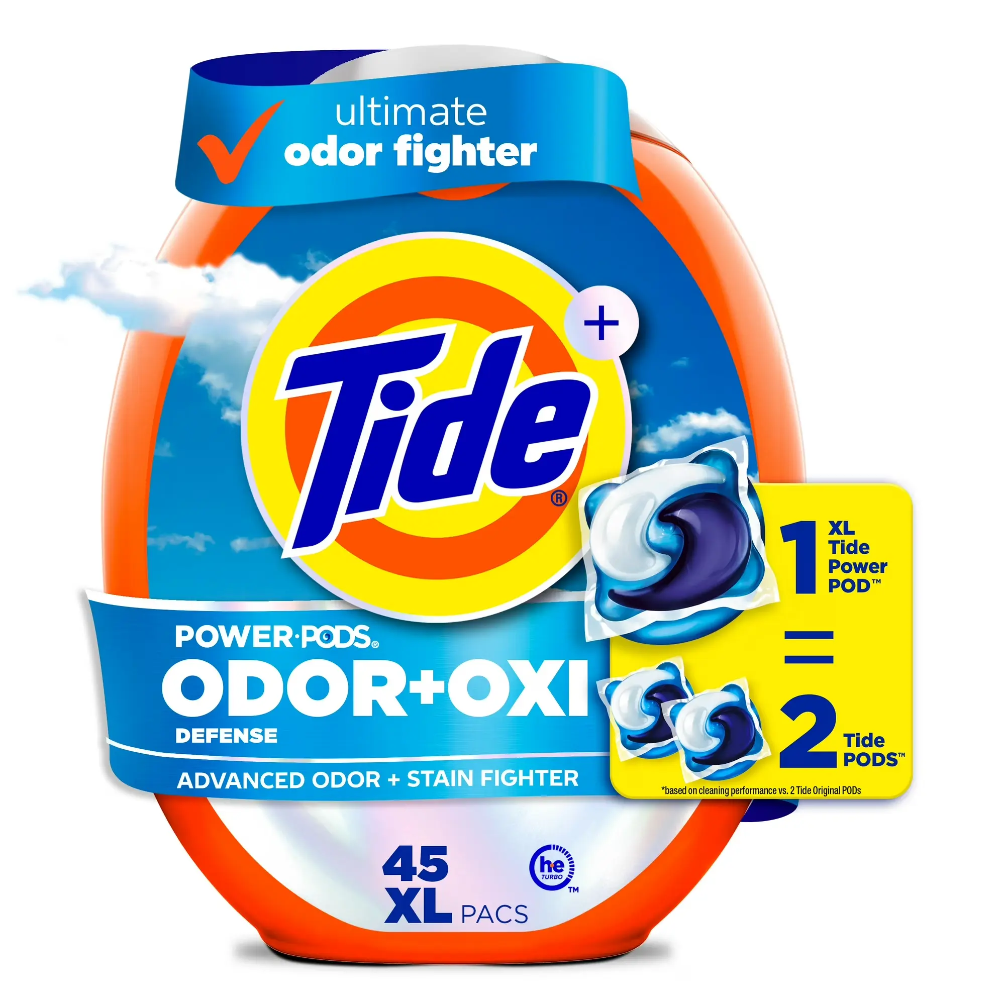 Laundry Detergent Pods with Odor Defense & Oxi, Original Scent, 45 Count