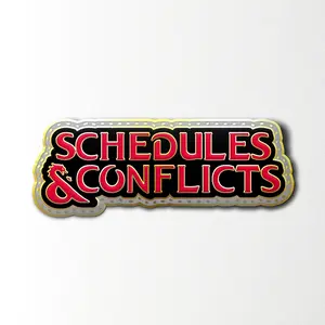 Enamel Pin - Scheduled & Conflicts Design, Ideal for Crafting and Decoration, High-Quality Enamel Material