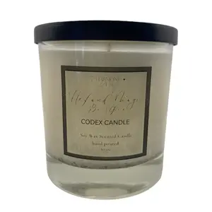 Hex and Magic Be Gone Codex Candle - Hand Poured Soy Wax Scented 10 oz Jar - Harmony Art Brand