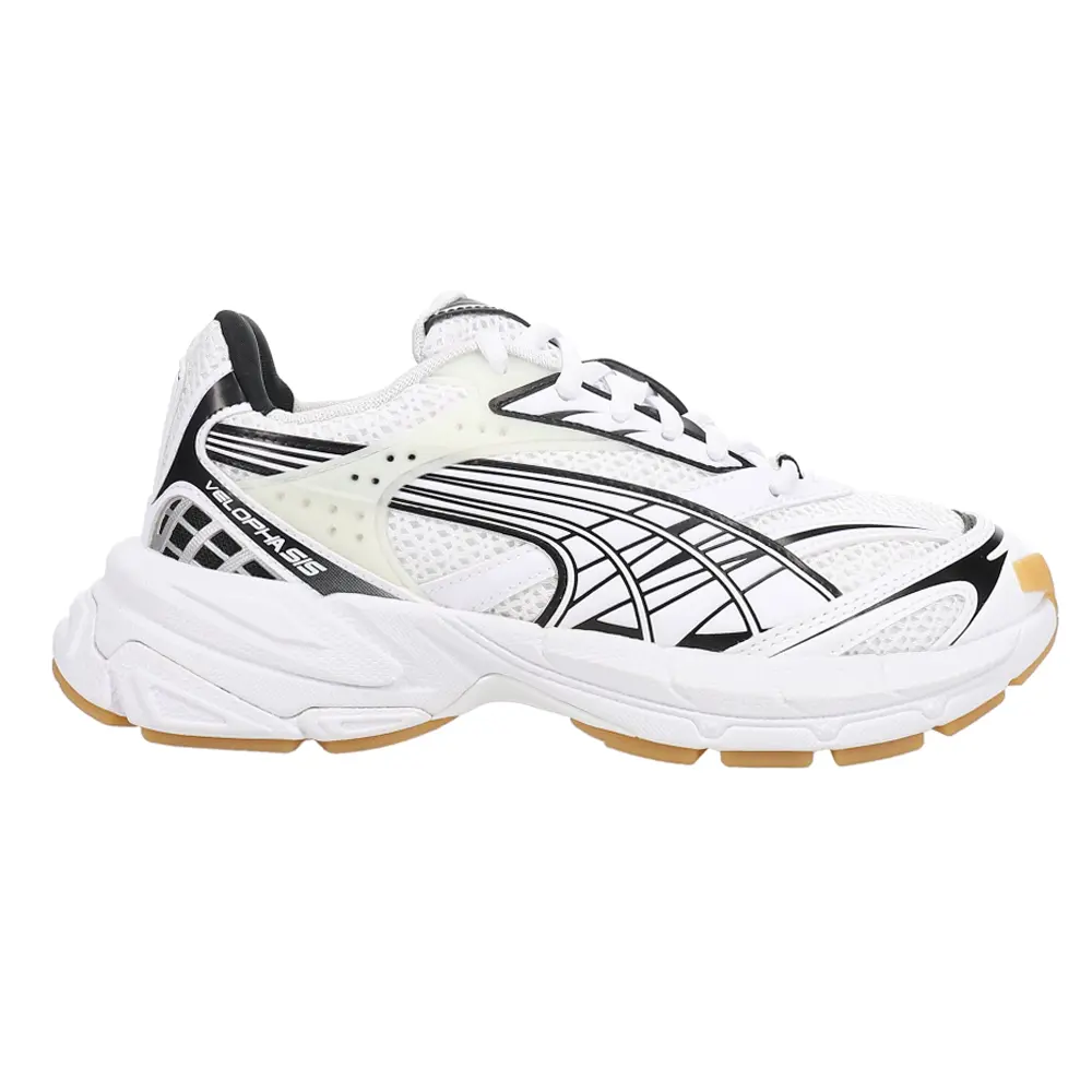PUMA Womens Velophasis Technisch Lace Up Sneakers Shoes Casual - White