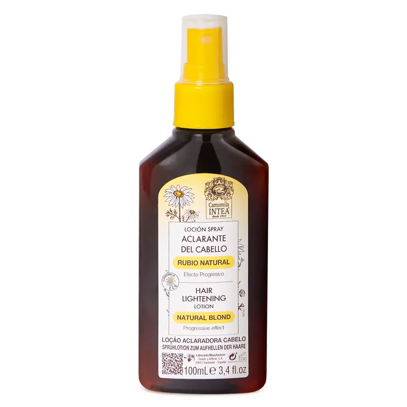 Camomila Intea Natural Blonde Hair Lightening Spray - 100ml Gradual Hair Lightener with Chamomile Extract - Paraben-Free, Not Tested on Animals - Spanish Formula Since 1915