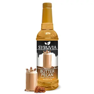 Syruvia Butter Pecan Syrup For Coffee 25.4 Ounces Butter Pecan Flavoring For Coffee Beverage