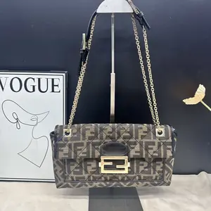 Pre-owned FENDI Canvas Shoulder Bags 7.8'' R17719 Shoulder Bag C10144255440 0407 T1 Rina