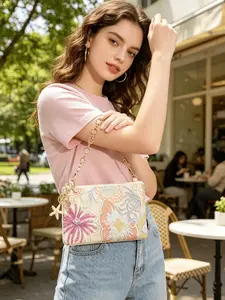 Women's Crossbody Bag, Floral Embroidery Sequins, Lightweight Luxury, Versatile for Daily Commute, Dates, Travel, Photography