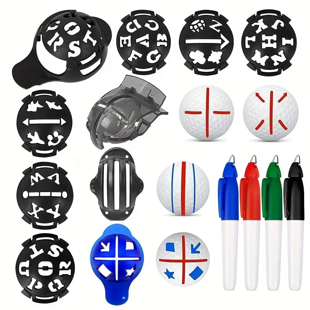 Golf Ball Template Marking Set, Golf Line Marker Tool, Personalized Golf Pattern DIY Kit, Golf Alignment Tool, Golf Accessories, Golf Gift, Golf Supply