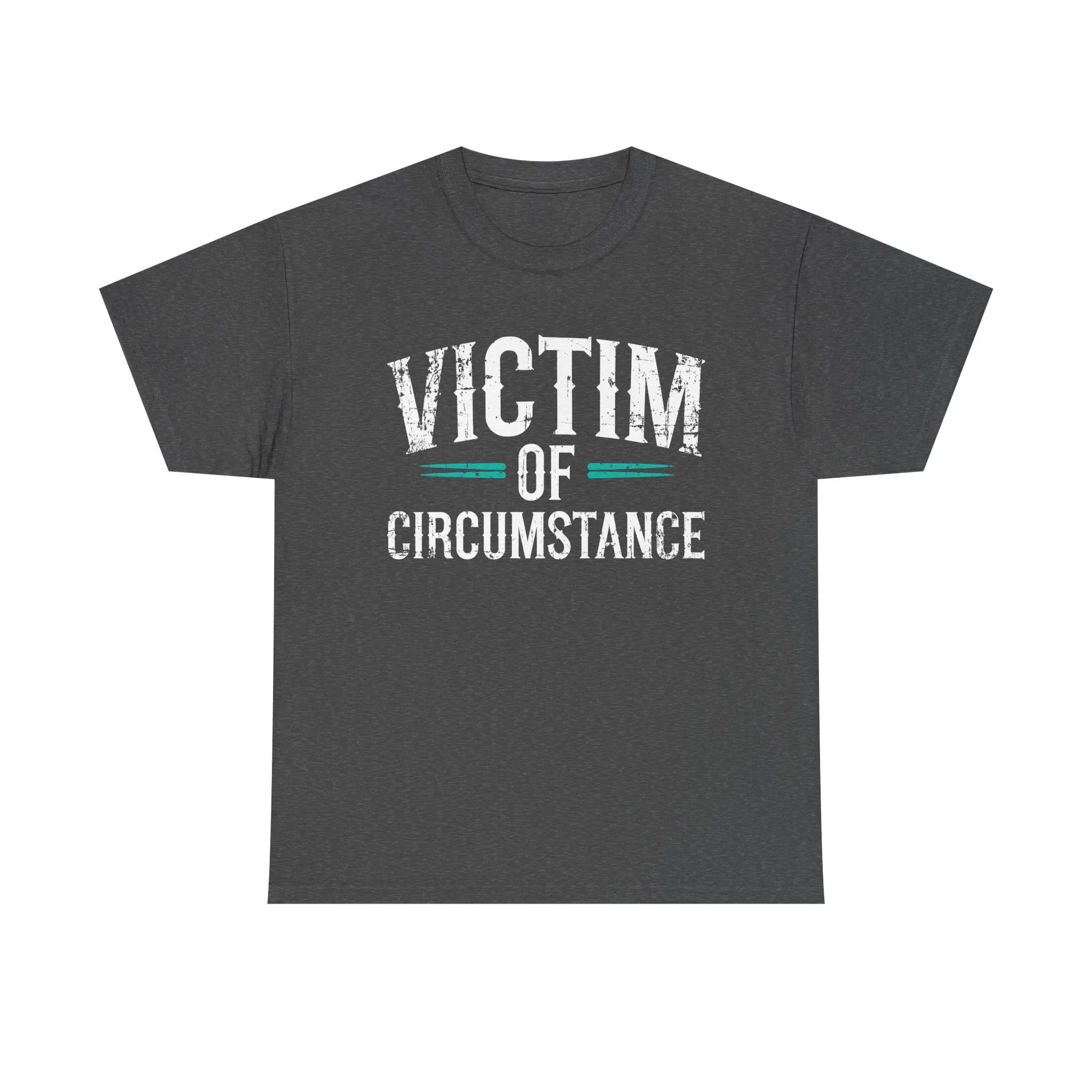 Three Stooges Quote Victim of Circumstance Unisex Tee, Distressed Font Shirt, Funny Graphic Tee, Birthday Gift for Him, Casual Top