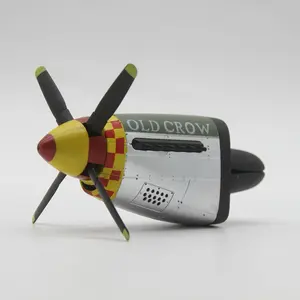 "Old Crow" P-51 Mustang Airplane Car Air Freshener - Wind-Powered Rotating Propeller Vent Clip with Fragrance Tablets, Retro Aviation Car Decor, Designed for Vintage Aviation Enthusiasts