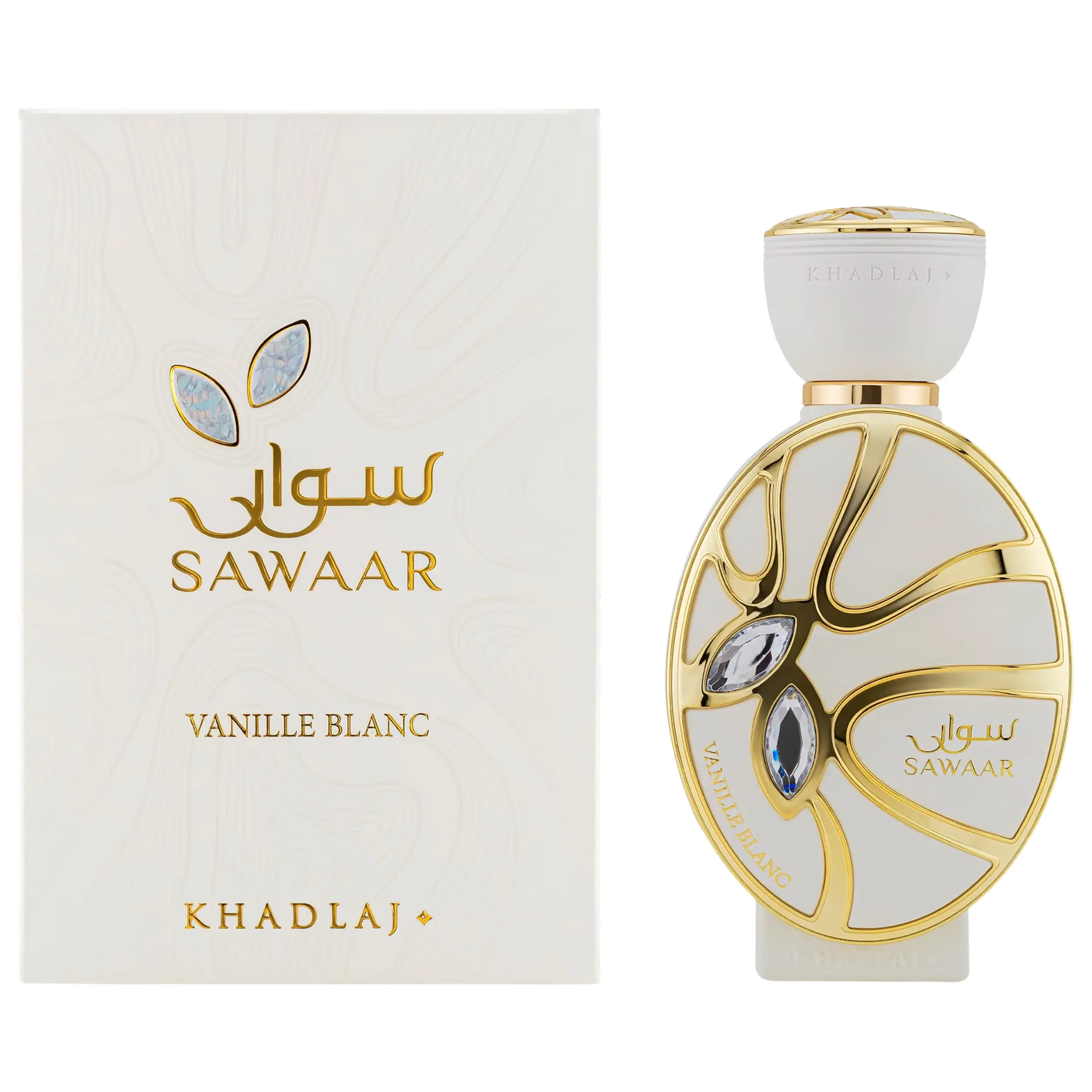 Khadlaj Sawaar Vanille Blanc for Unisex Extrait de Parfum Spray, 3.4 Ounce