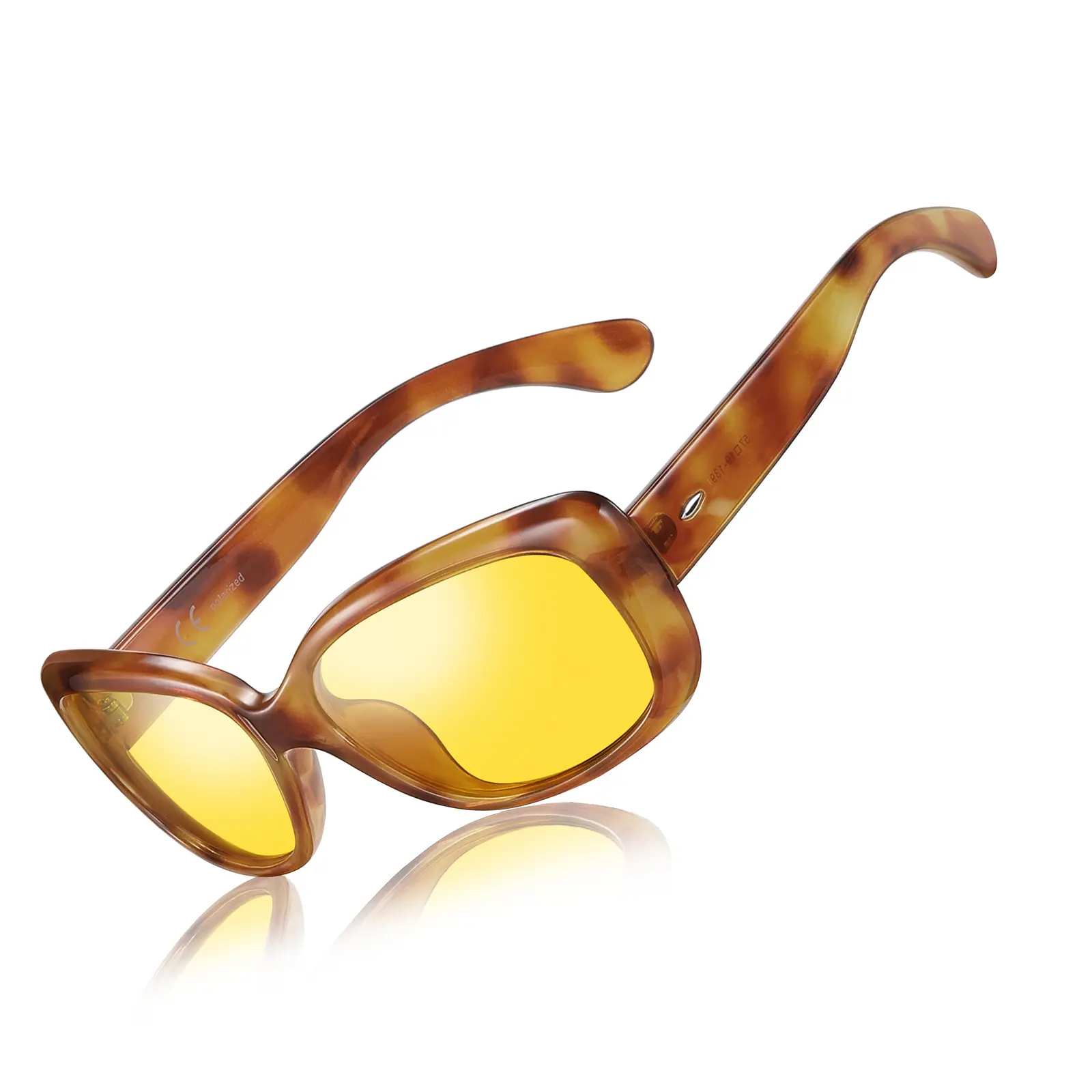 Brown Tortoise Frame Night Vision Lens