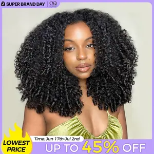 [FLASH SALE] OQ HAIR Burmese Curly Wear Go Half Wig Seamless Water Wave Flip Over Wig 3 IN 1 Wear Go Glueless Human Hair Wigs With Drawstring Invisible Hairline for Beginner Friendly Vacation Hair Wigs #DealsForYouDays