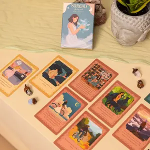 Illustrated Affirmation Card Deck - 50 Cards, Colorful Design, inspiration