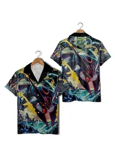 Mega Rayquaza Pokémon Hawaiian Shirt  Hawaii Shirt Pokemon Aloha Shirt